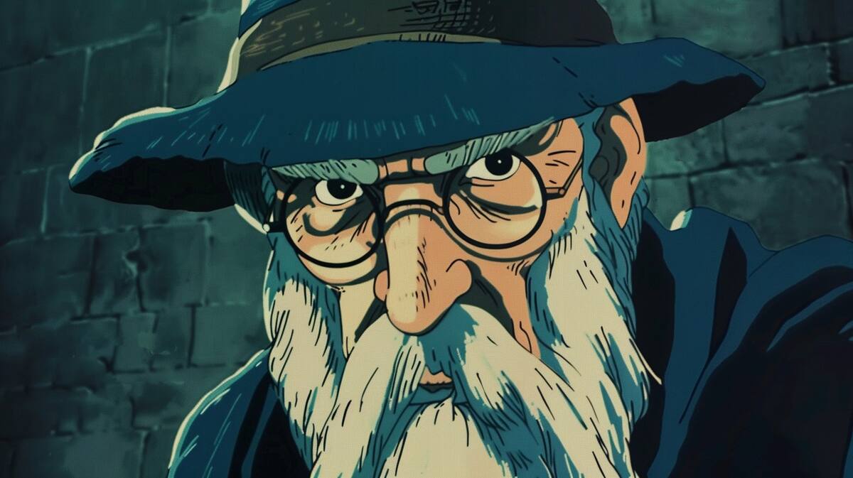 Dumbledore en estilo anime según una IA