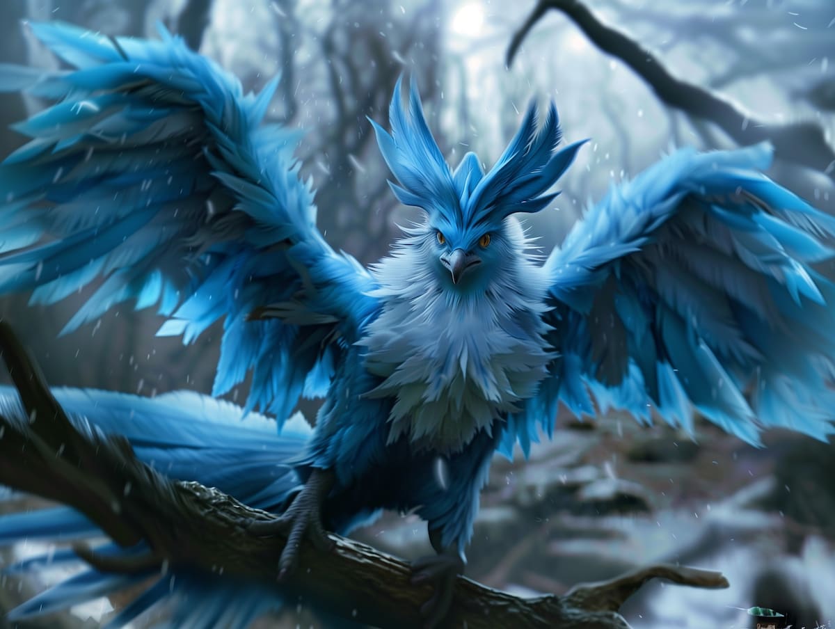 Articuno en la vida real según una IA