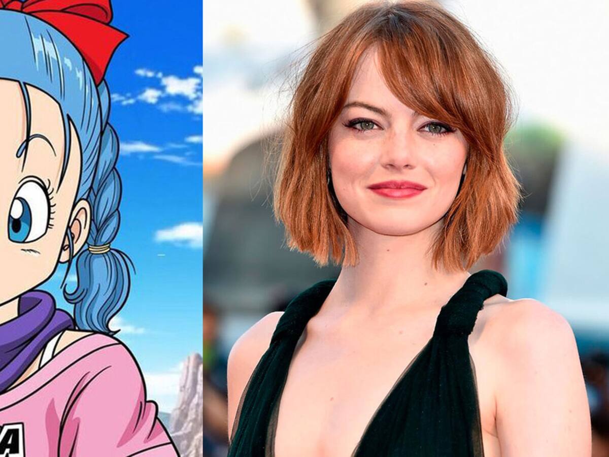 Así se vería Emma Stone como Bulma de Dragon Ball según la inteligencia artificial