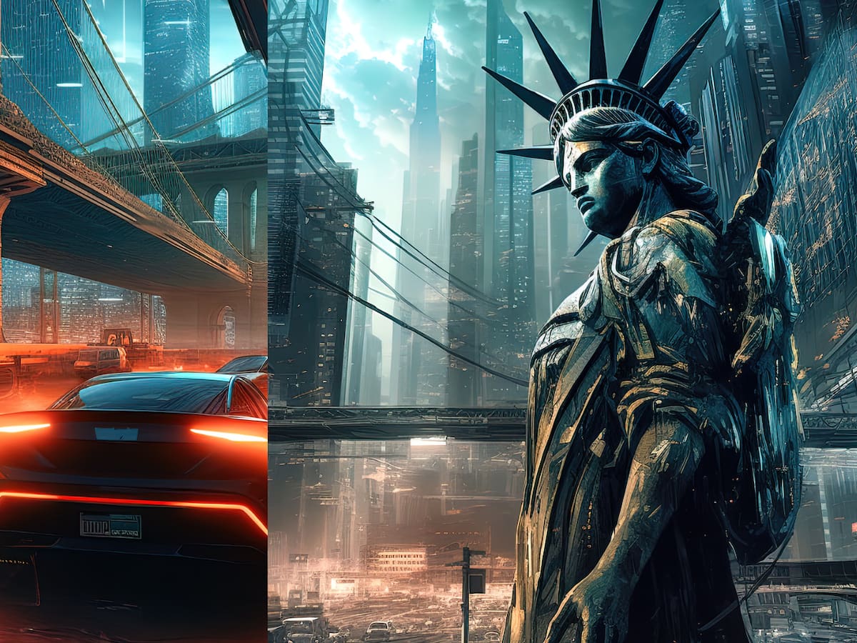 Así se vería Nueva York en estilo cyberpunk según una inteligencia artificial