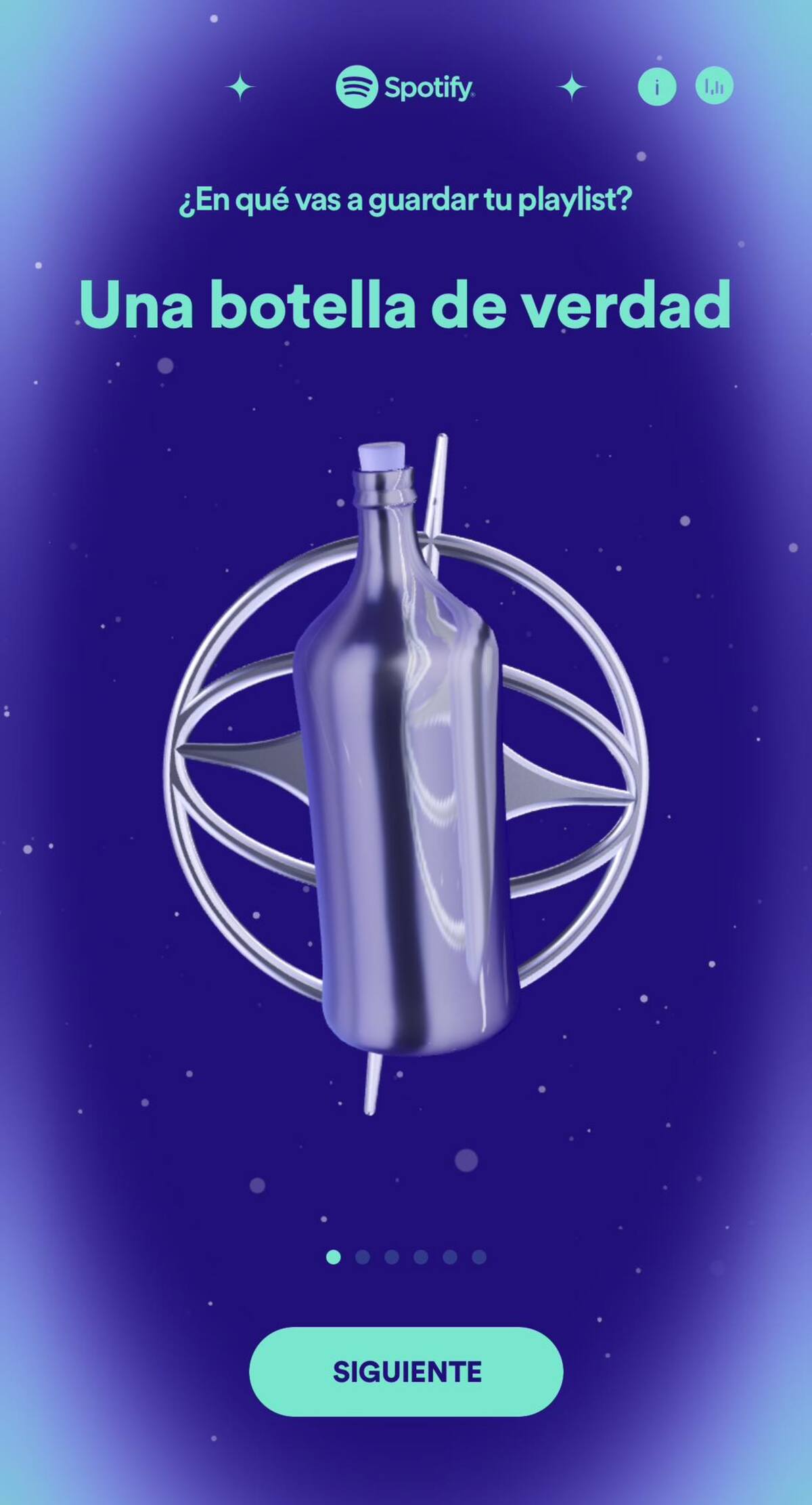 En qué vas a guardar tu playlist | Spotify captura de pantalla