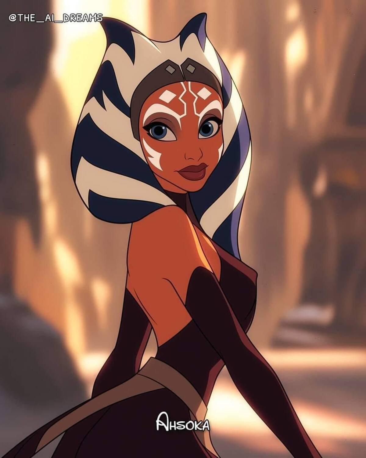 Ashoka en versión Disney según una IA
