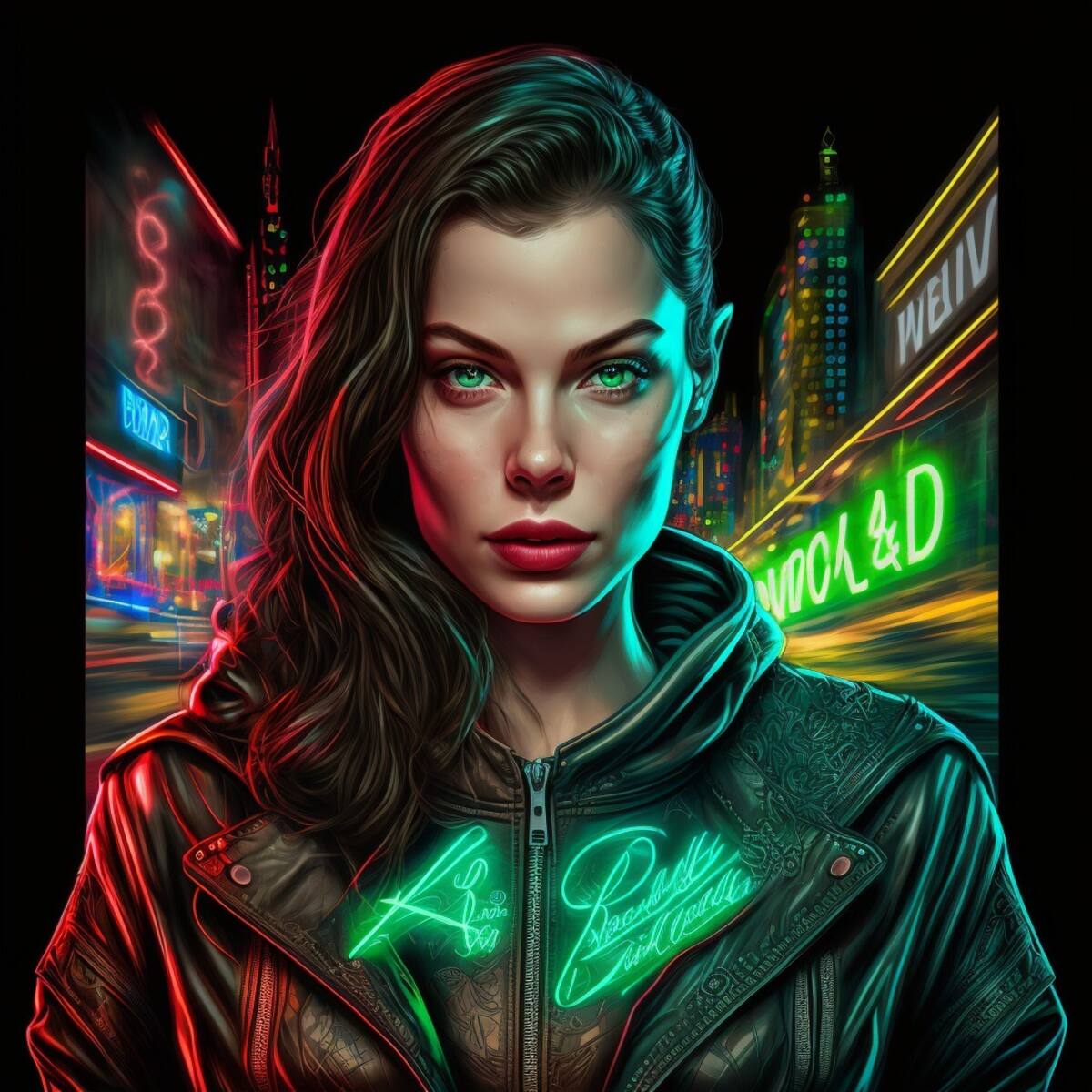 El Señor de los Anillos en estética cyberpunk según una IA