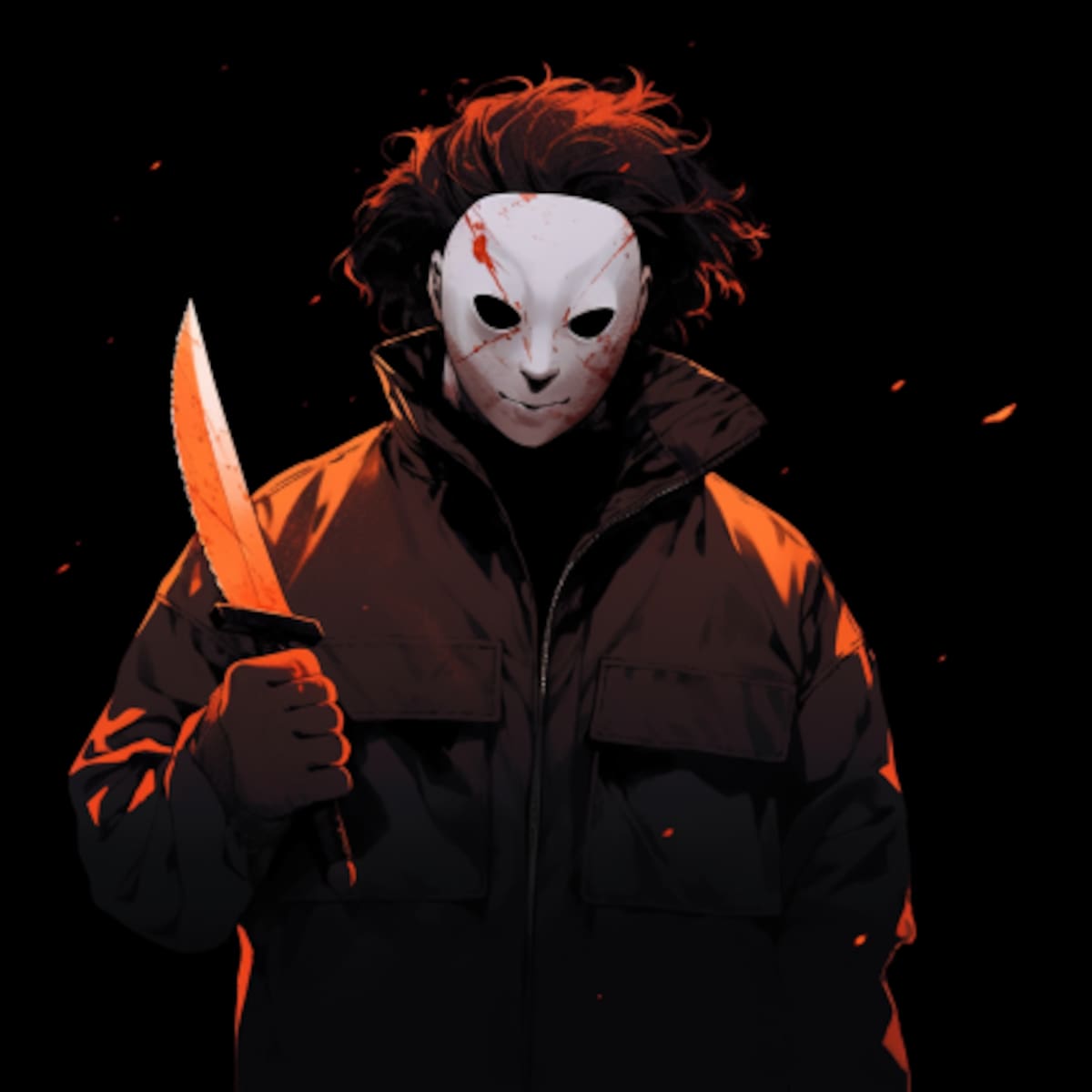 Le hemos pedido a Midjourney que recree a Michael Myers como si fuera un personaje de anime