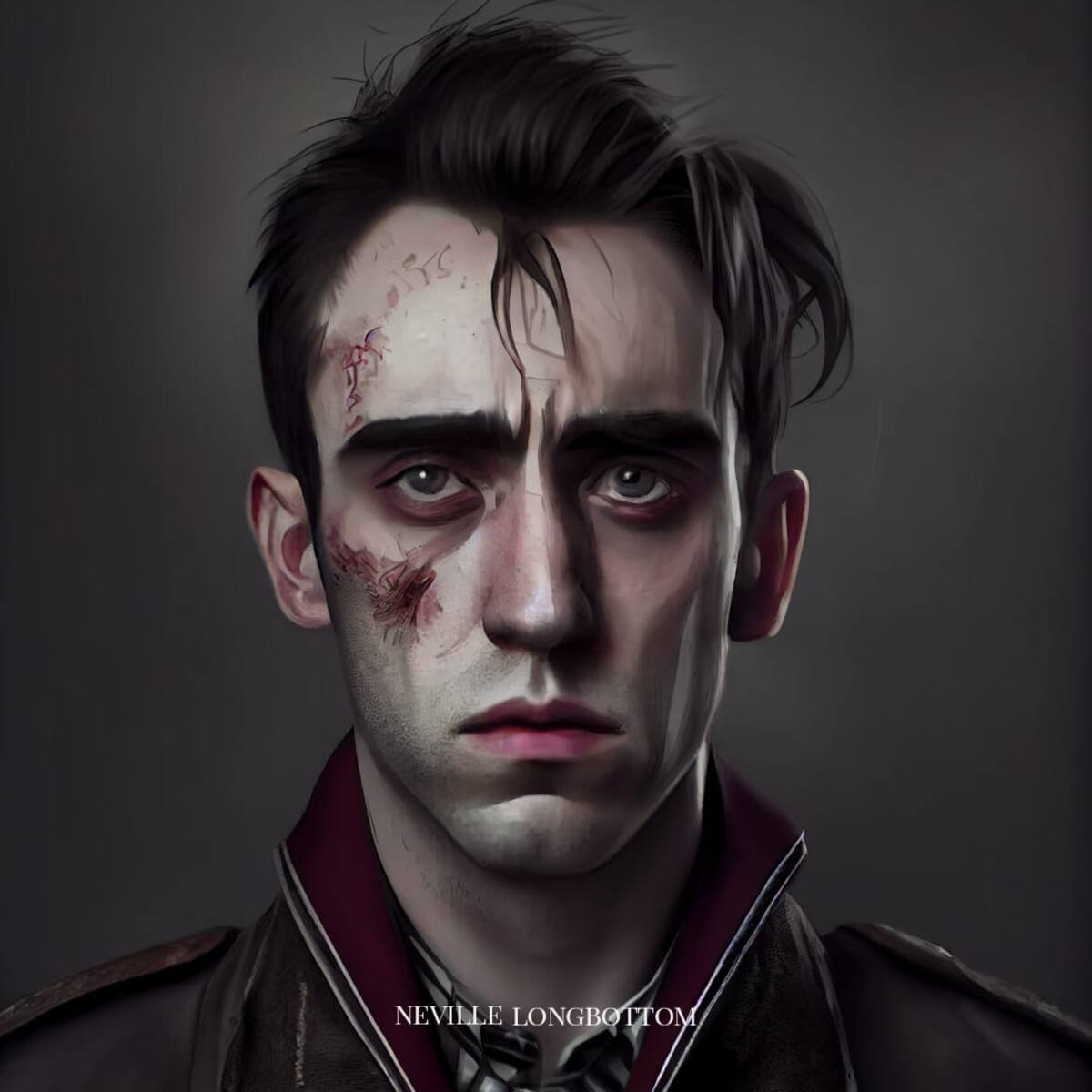 Neville en estilo de Tim Burton según una IA
