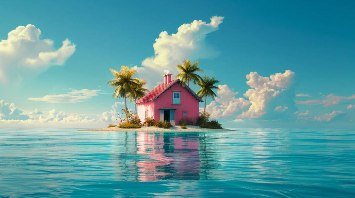 La casa Kame House, hogar del poderoso maestro Roshi.