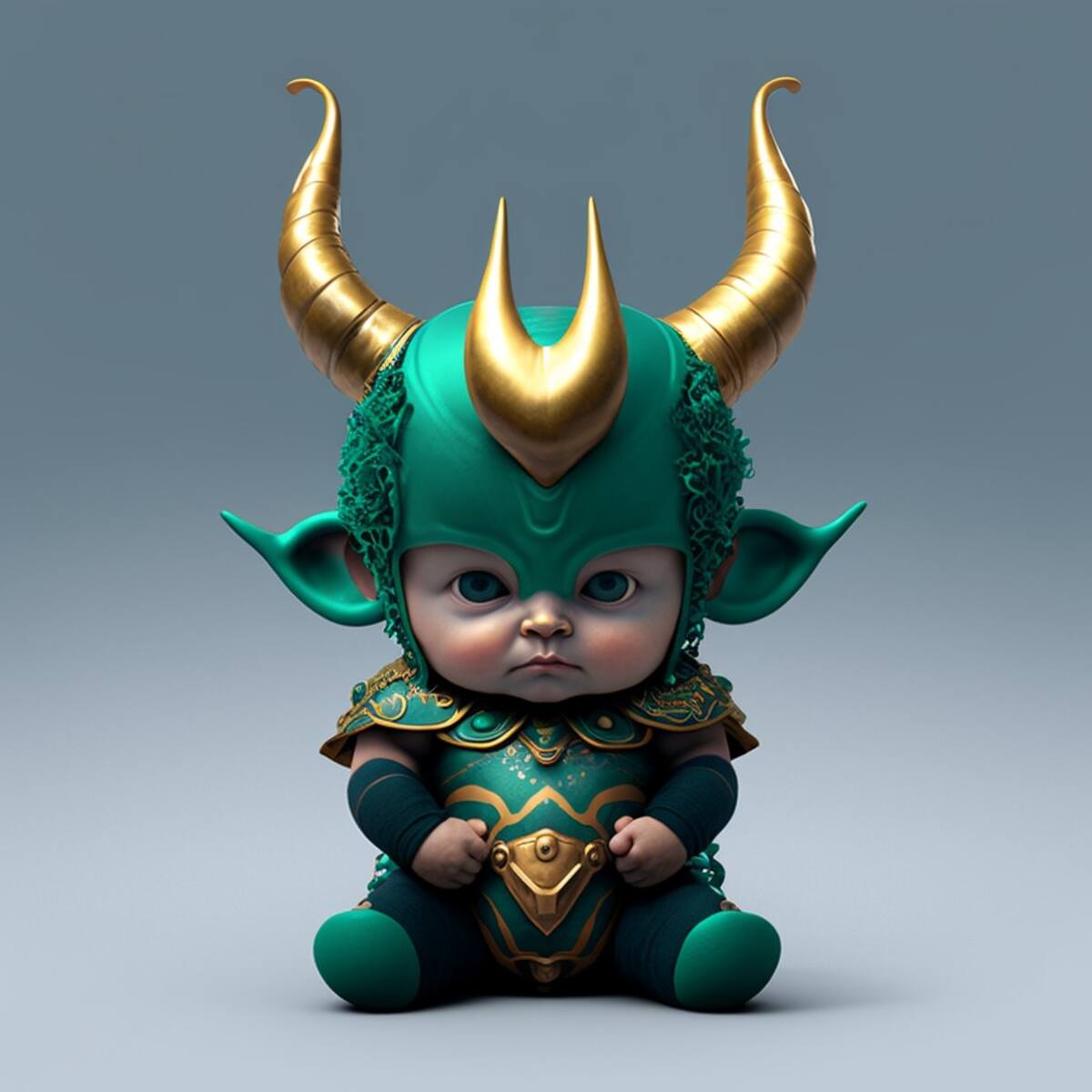 Loki en estilo bebé según una IA