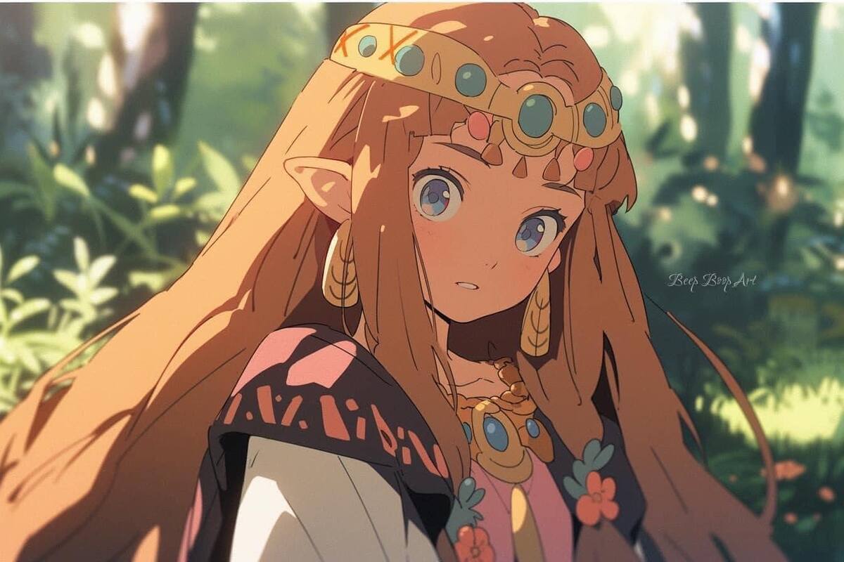 Zelda en estilo Ghibli según una IA