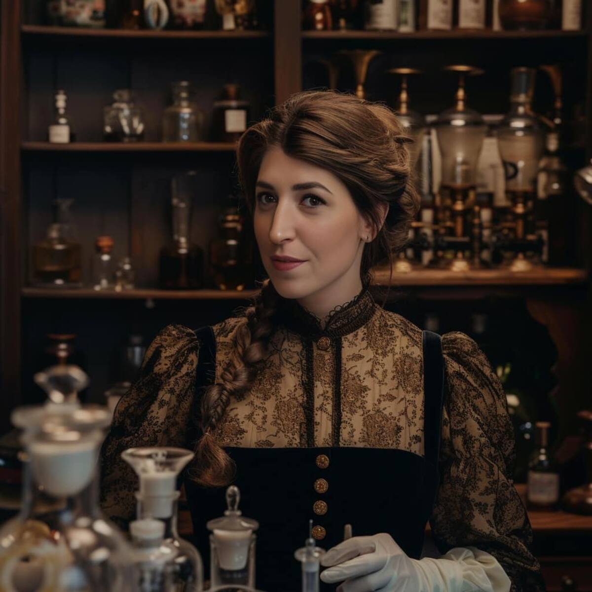 Amy en un drama histórico según una IA