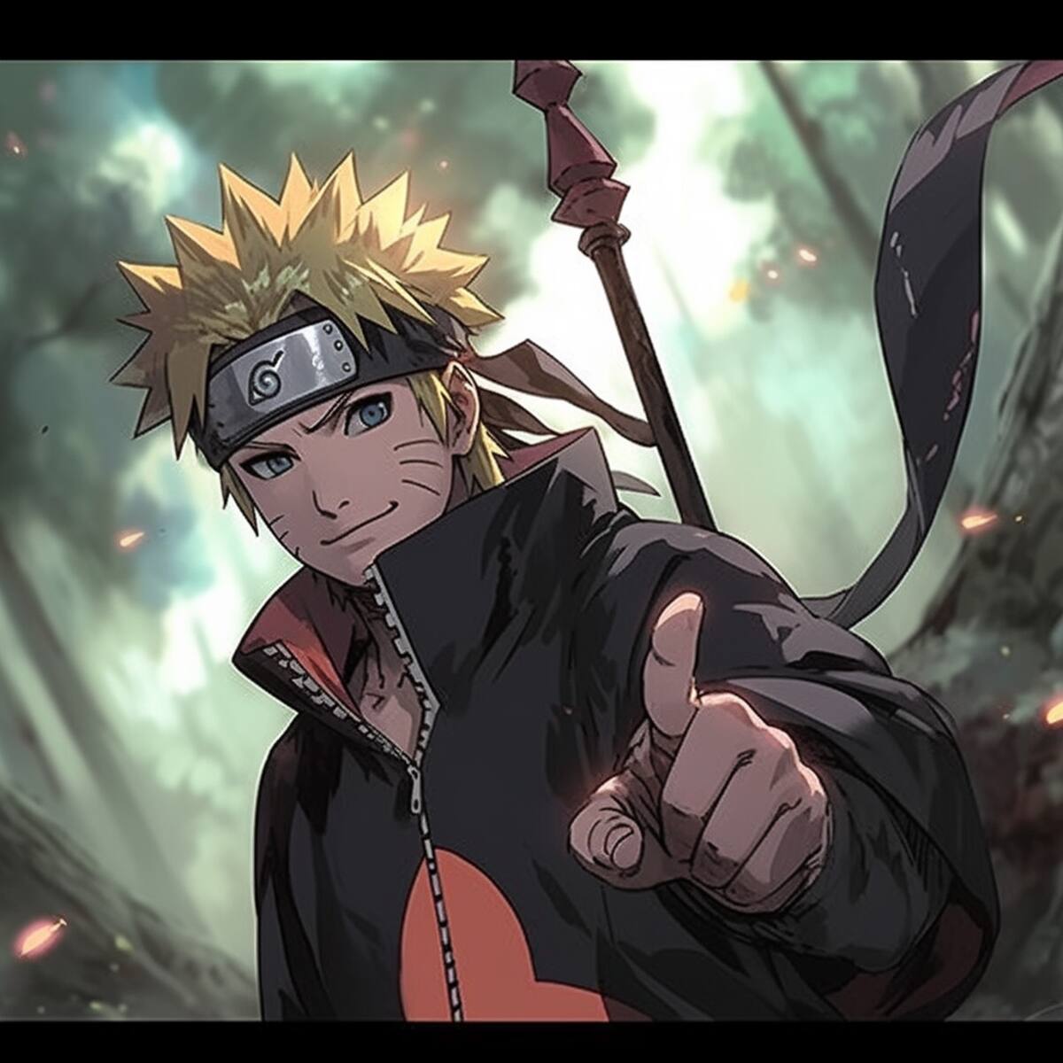 Naruto no cambiaría mucho su apariencia, aunque su uniforme se combinaría con el de Hogwarts
