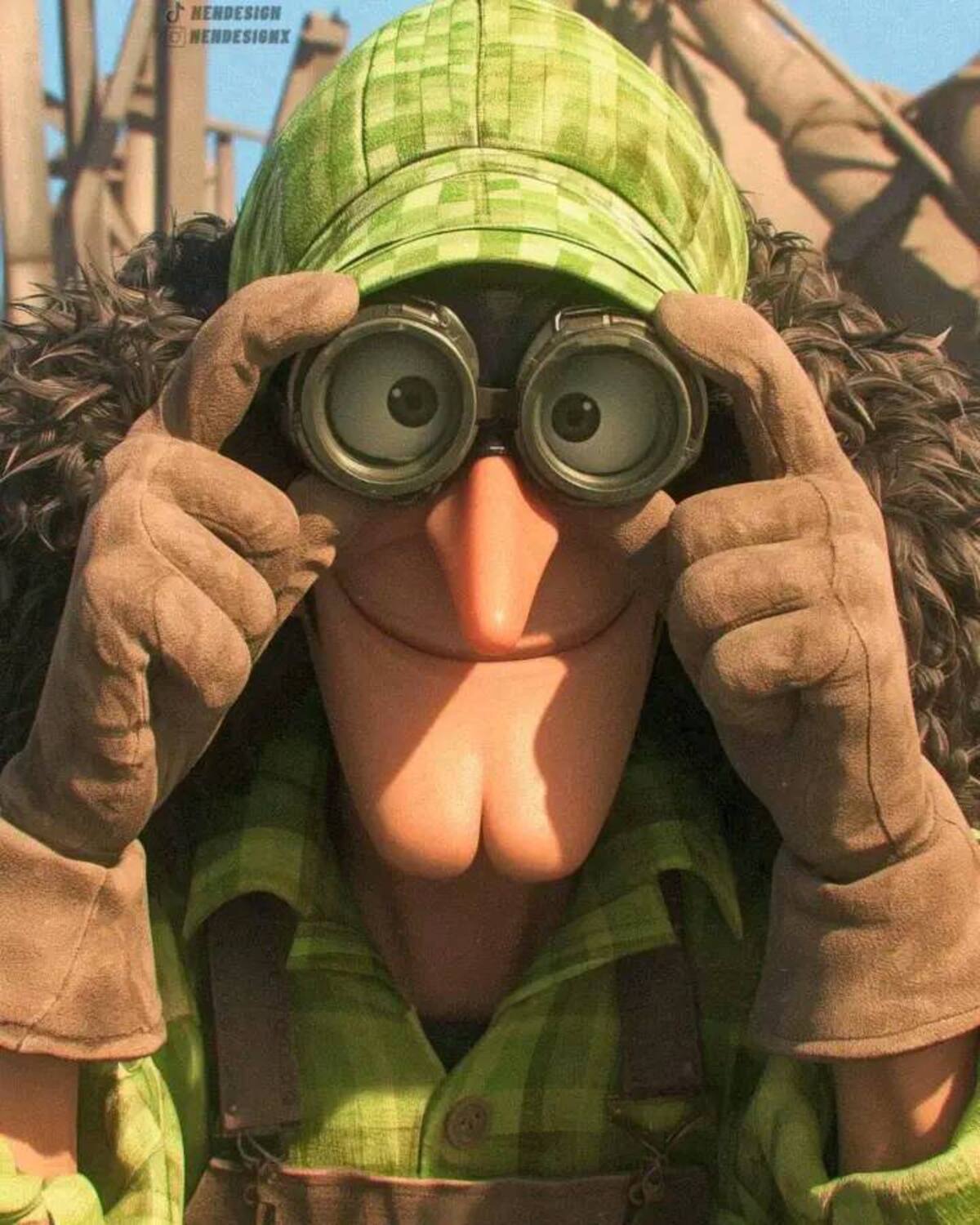 Ussop en estilo Pixar según una IA
