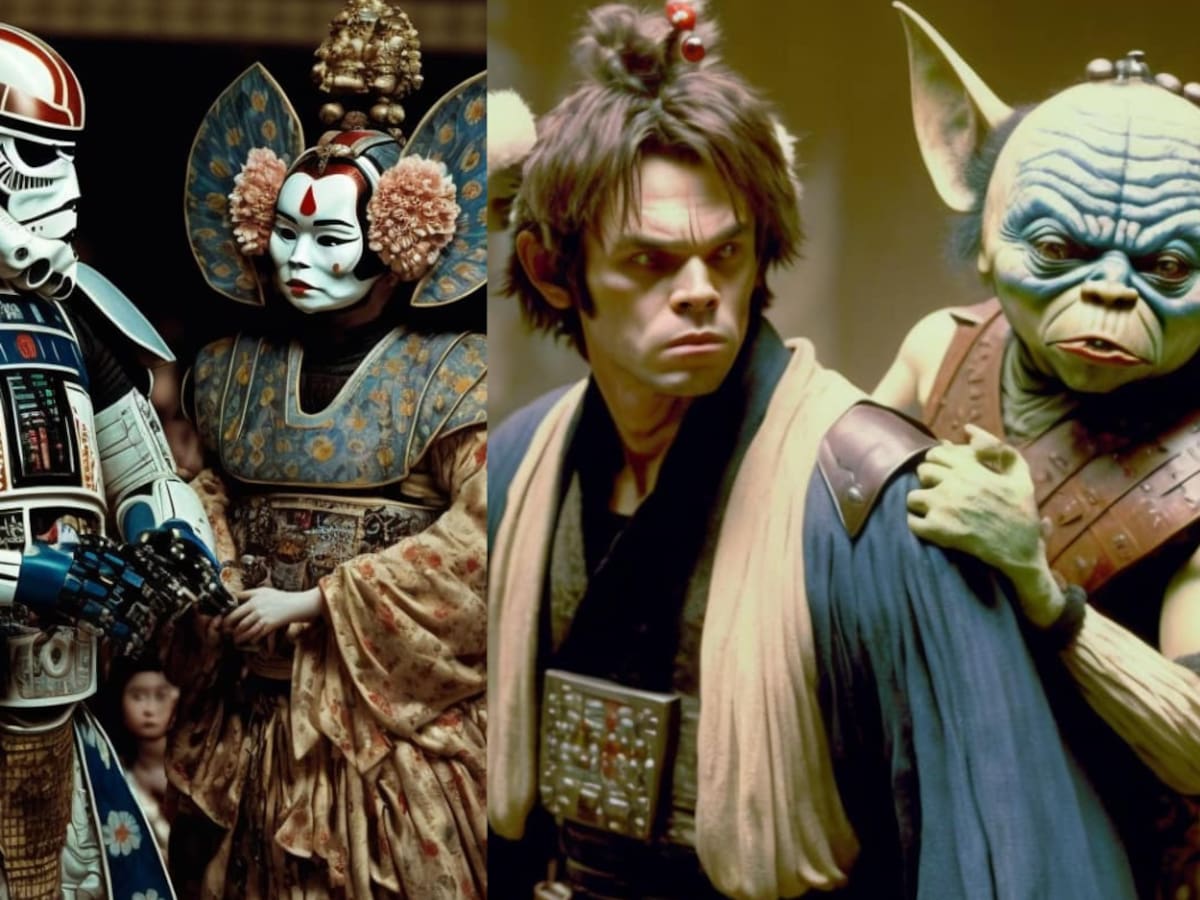 Así se vería una versión “Kabuki” de “Star Wars” según la inteligencia artificial de Midjourney