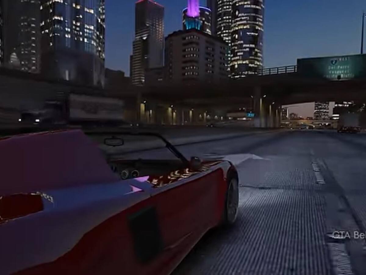 Así se ve el tráiler de GTA vi recreado como si fuera GTA V