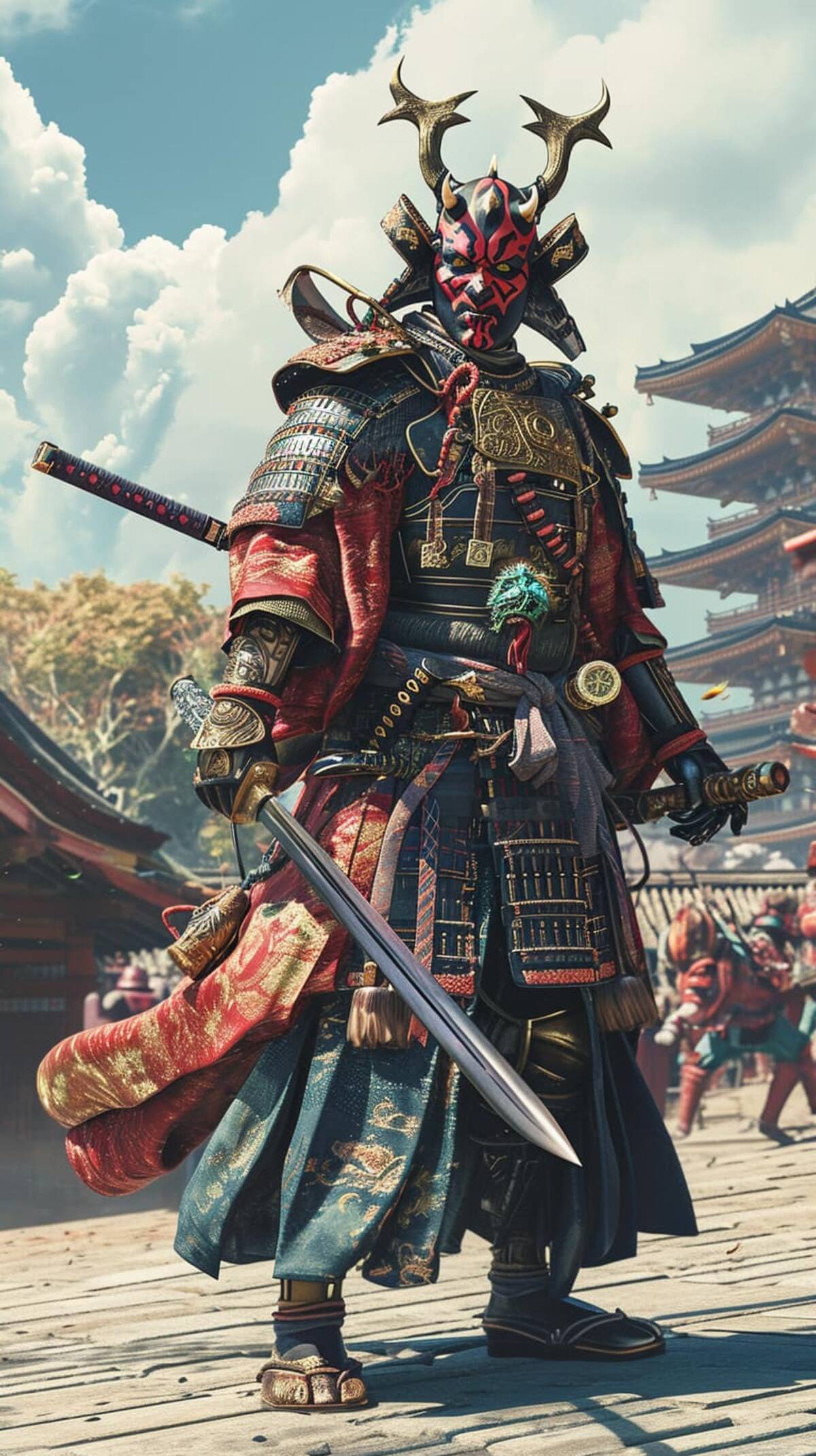 Darth Maul en el último templo en medio de una batalla