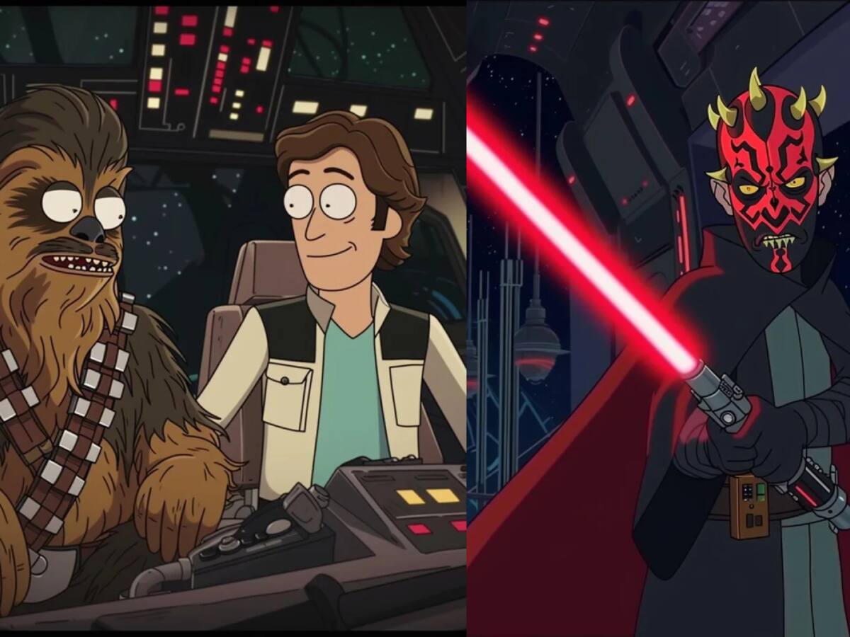 Así se vería Star Wars animado como Rick & Morty, una genial combinación de la inteligencia artificial