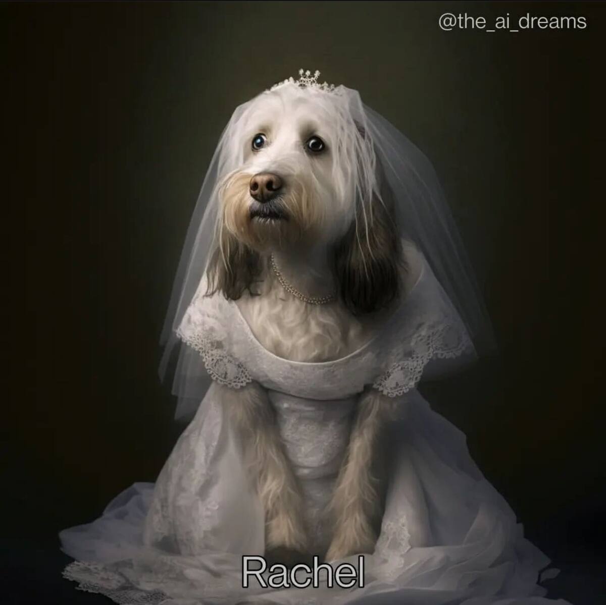 Rachel de Friends en estilo cachorro según una IA