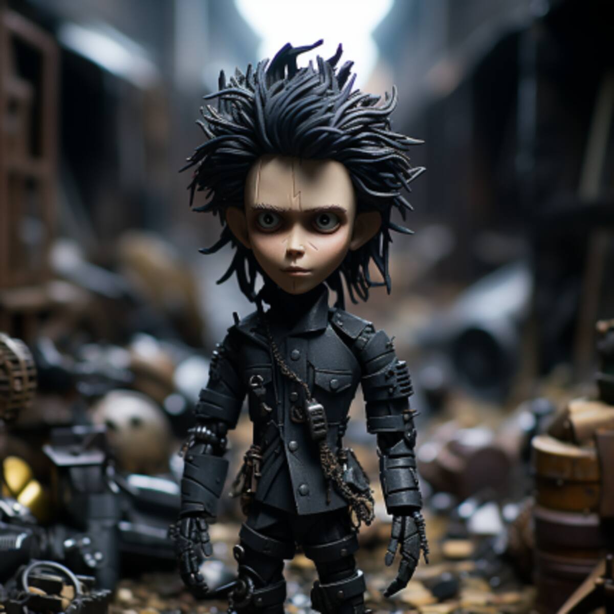 Así se vería el hombre manos de tijera en estilo stop motion según la Inteligencia Artificial