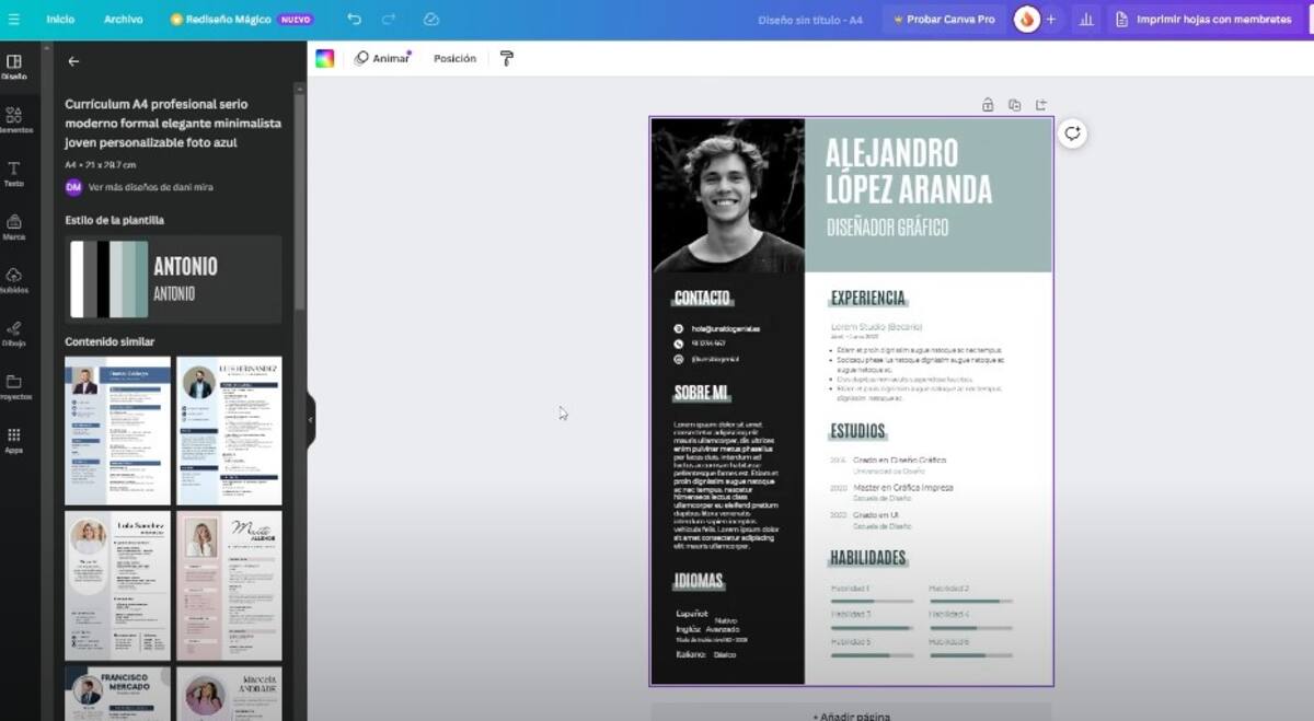 Escoge el diseño que más te plazca, ajustado a tus necesidades