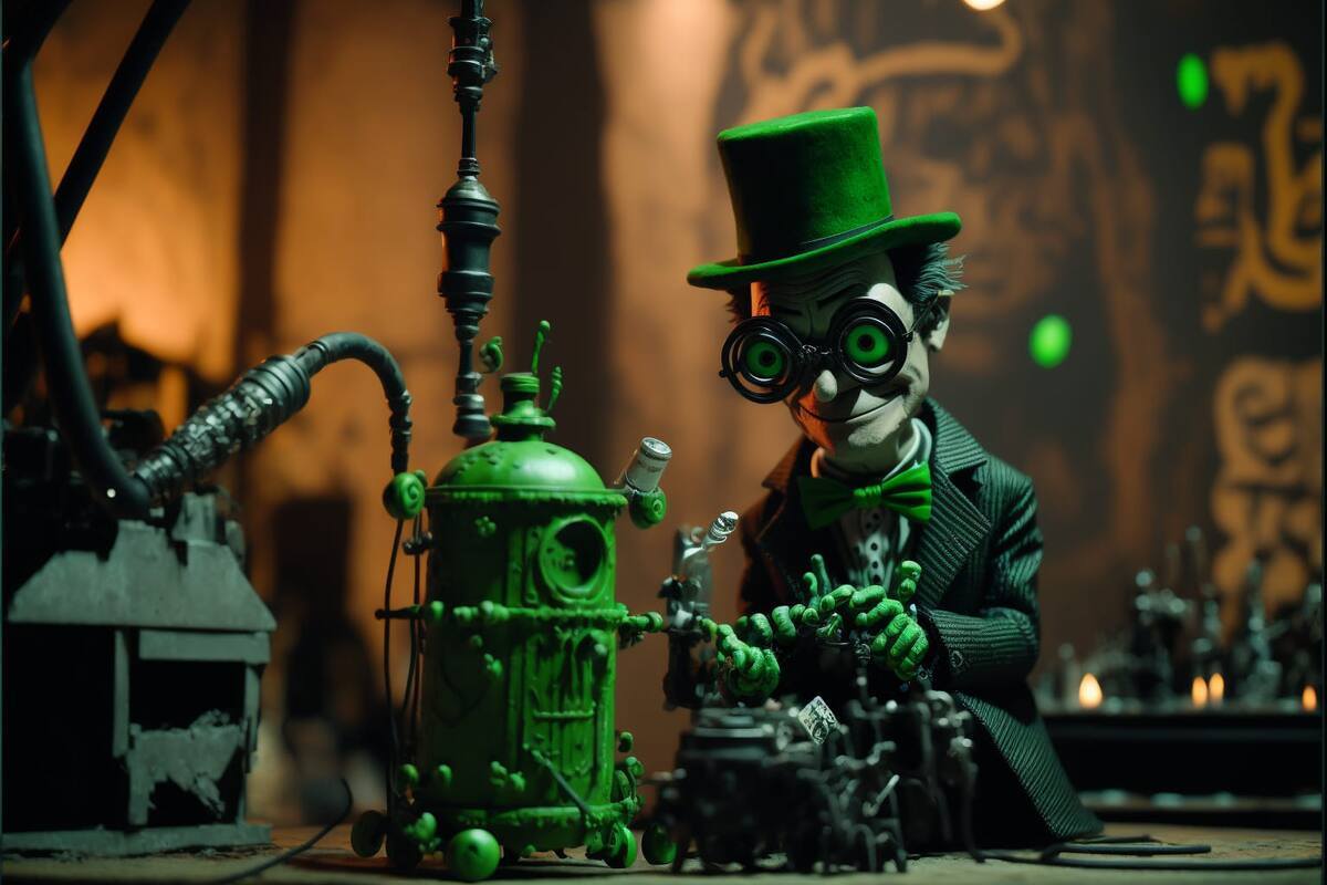 "Riddler teje sus enigmas en un Batman animado por inteligencia artificial, desafiando los límites de la realidad y la animación."