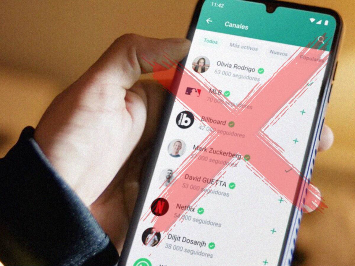 Truco para eliminar un canal de WhatsApp