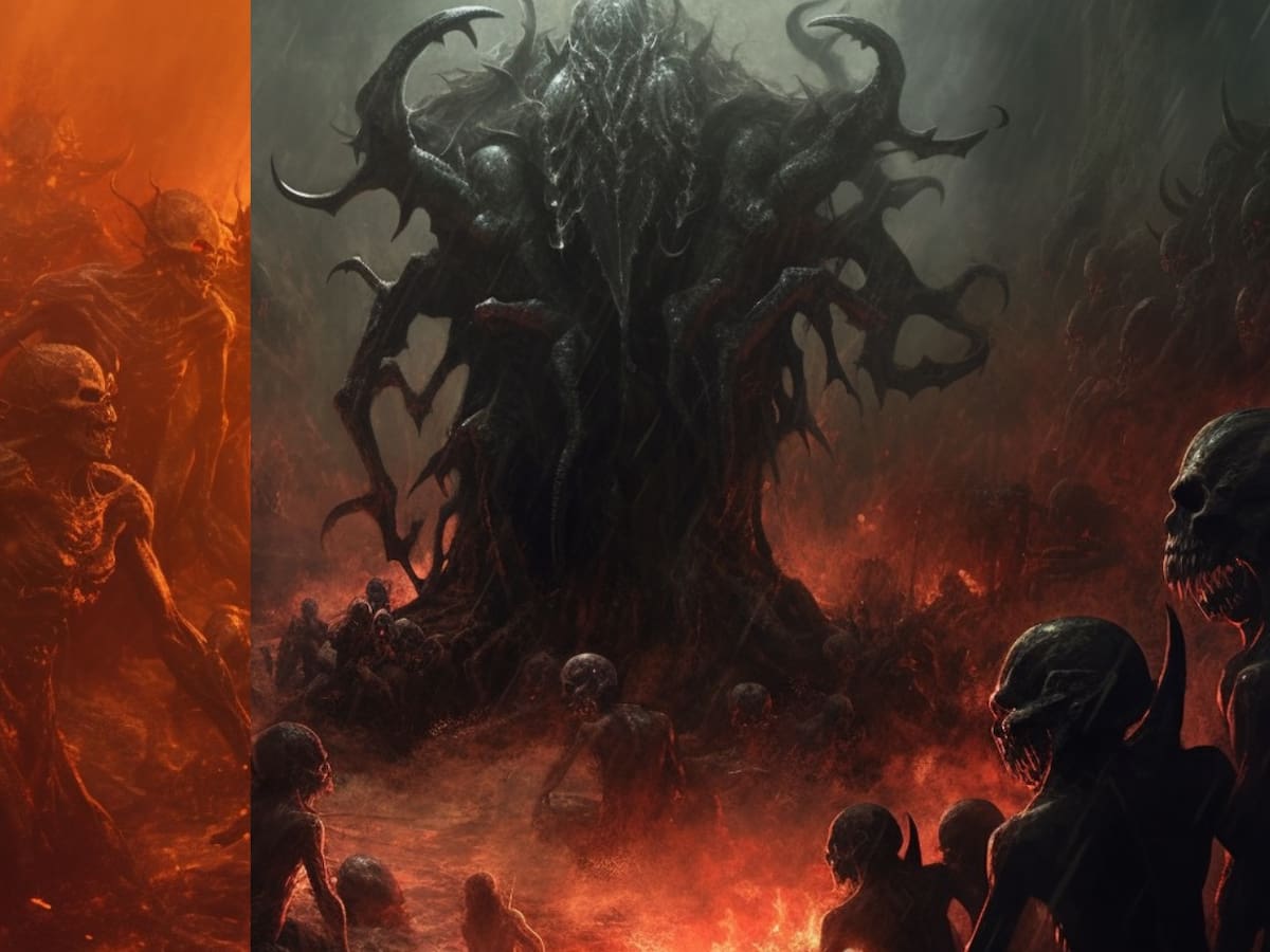 Así es cómo sería el infierno según ChatGPT e ilustrada por la IA de Midjourney