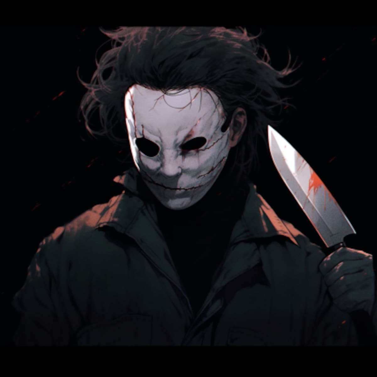 Le hemos pedido a Midjourney que recree a Michael Myers como si fuera un personaje de anime