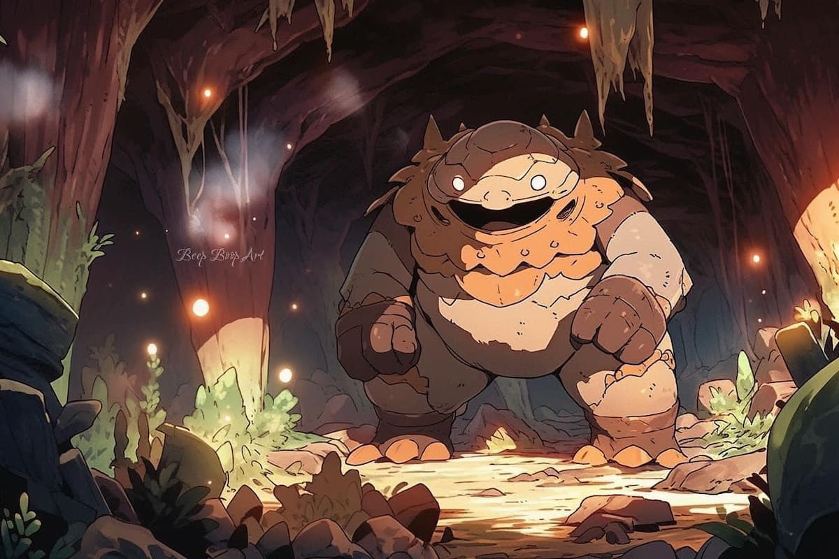 Goron en estilo Ghibli según una IA