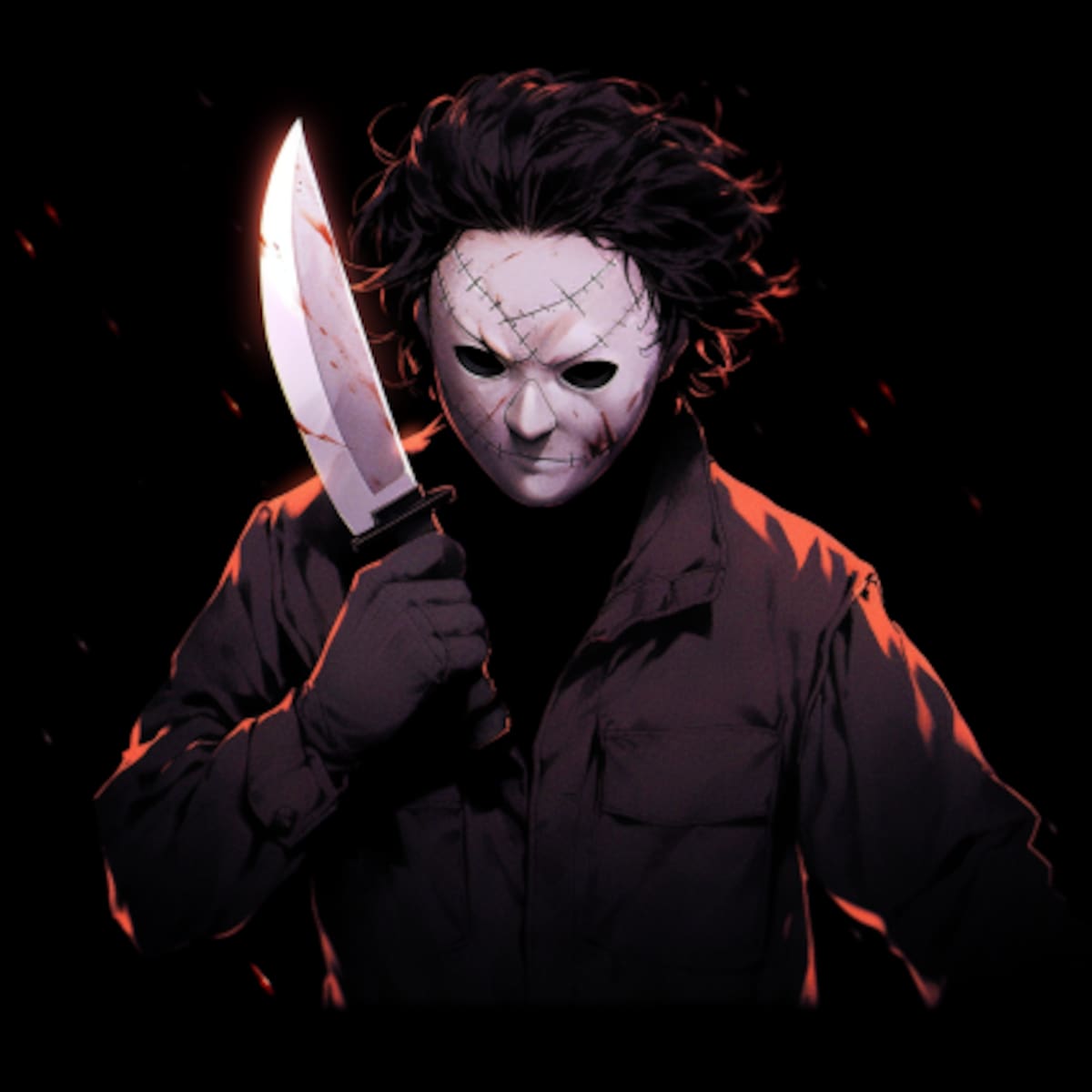 Le hemos pedido a Midjourney que recree a Michael Myers como si fuera un personaje de anime