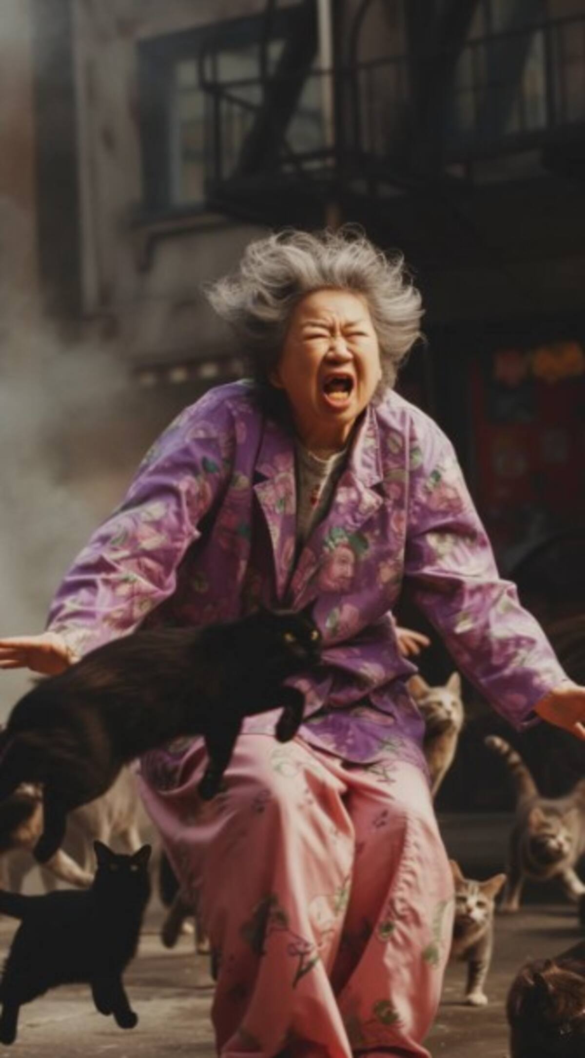 La anciana de los gatos