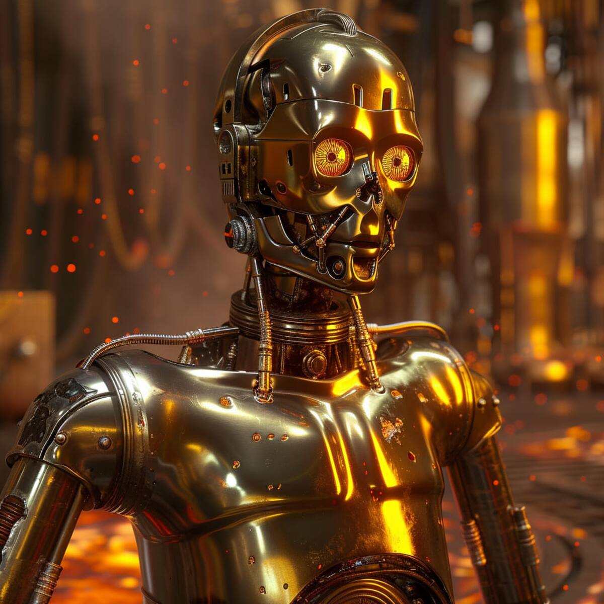 C3PO en la escena final de TErminator