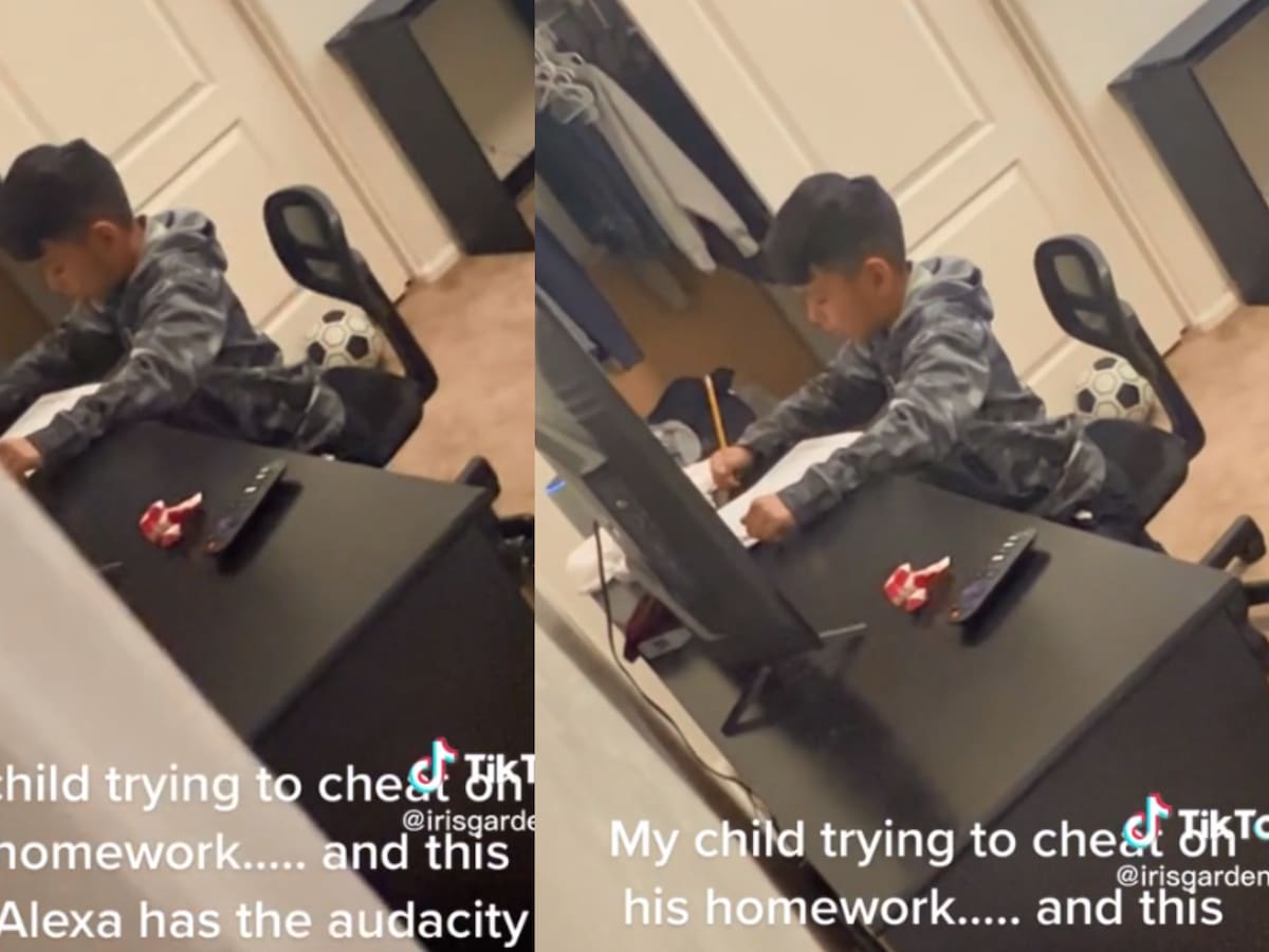 TikTok: Padres descubren a su hijo pedirle a Alexa que le ayude con su tarea