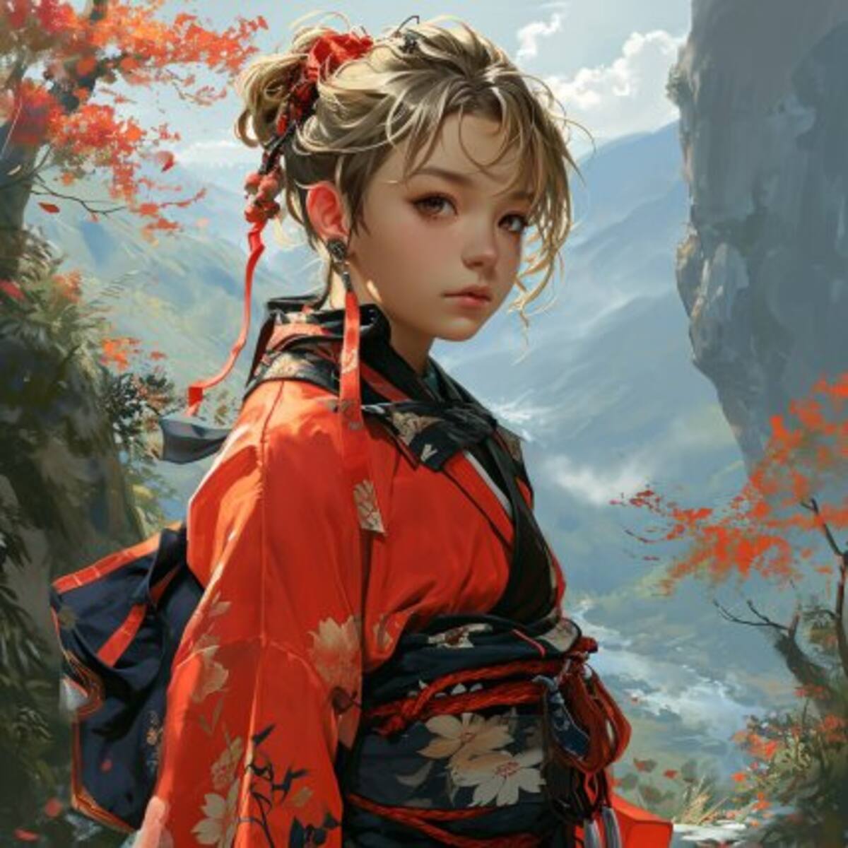 Kaedehara Kazuha de Genshin Impact en versión realista según la Inteligencia Artificial