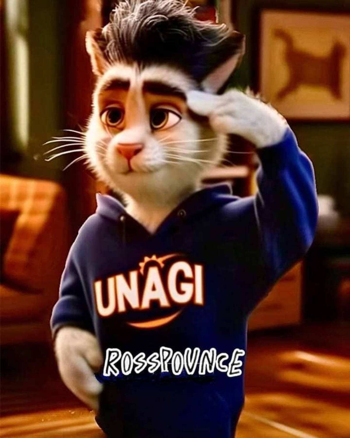 Ross en versión gato según una IA