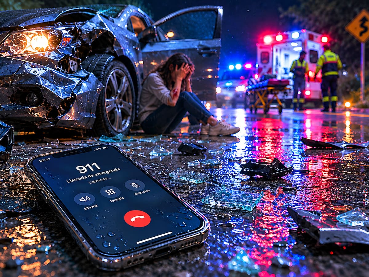La función poco conocida del iPhone que ayudó a una conductora en Reino Unido tras un choque y la explosión de su automóvil