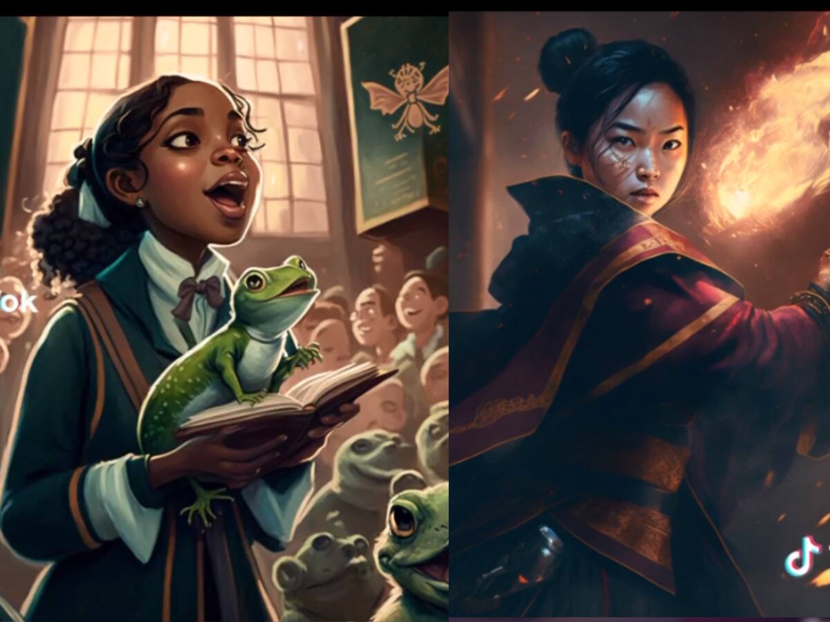 Inteligencia artificial muestra a los princesas de Disney como alumnas de Hogwarts