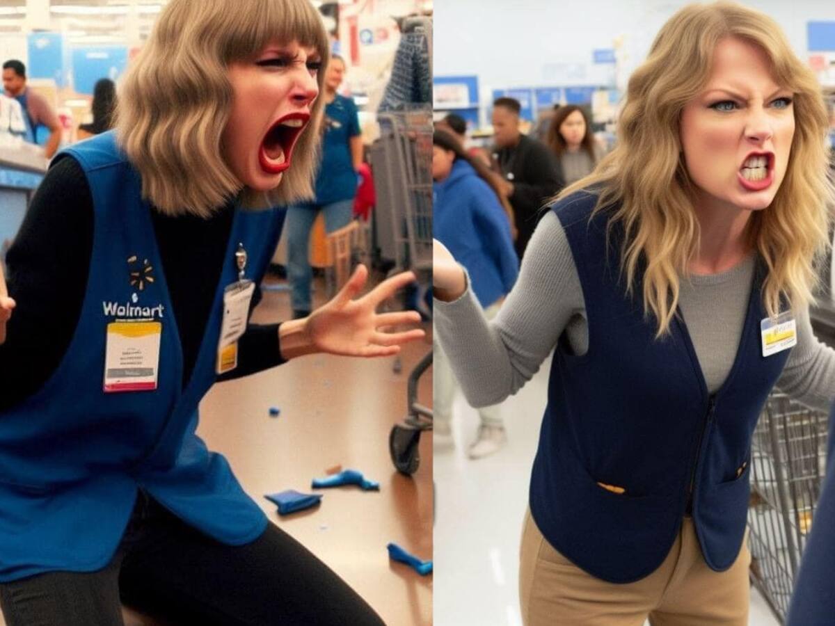 Así se vería Taylor Swift como trabajadora de Walmart en el Buen Fin según una inteligencia artificial