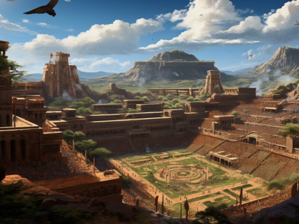 ¿Cómo sería un campo de béisbol en la época de los aztecas según la Inteligencia Artificial?