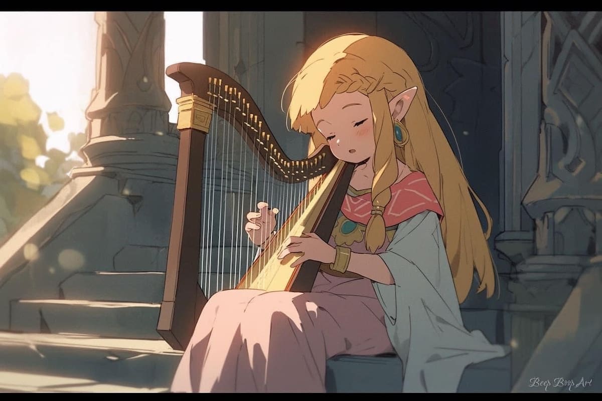 Zelda en estilo Ghibli según una IA