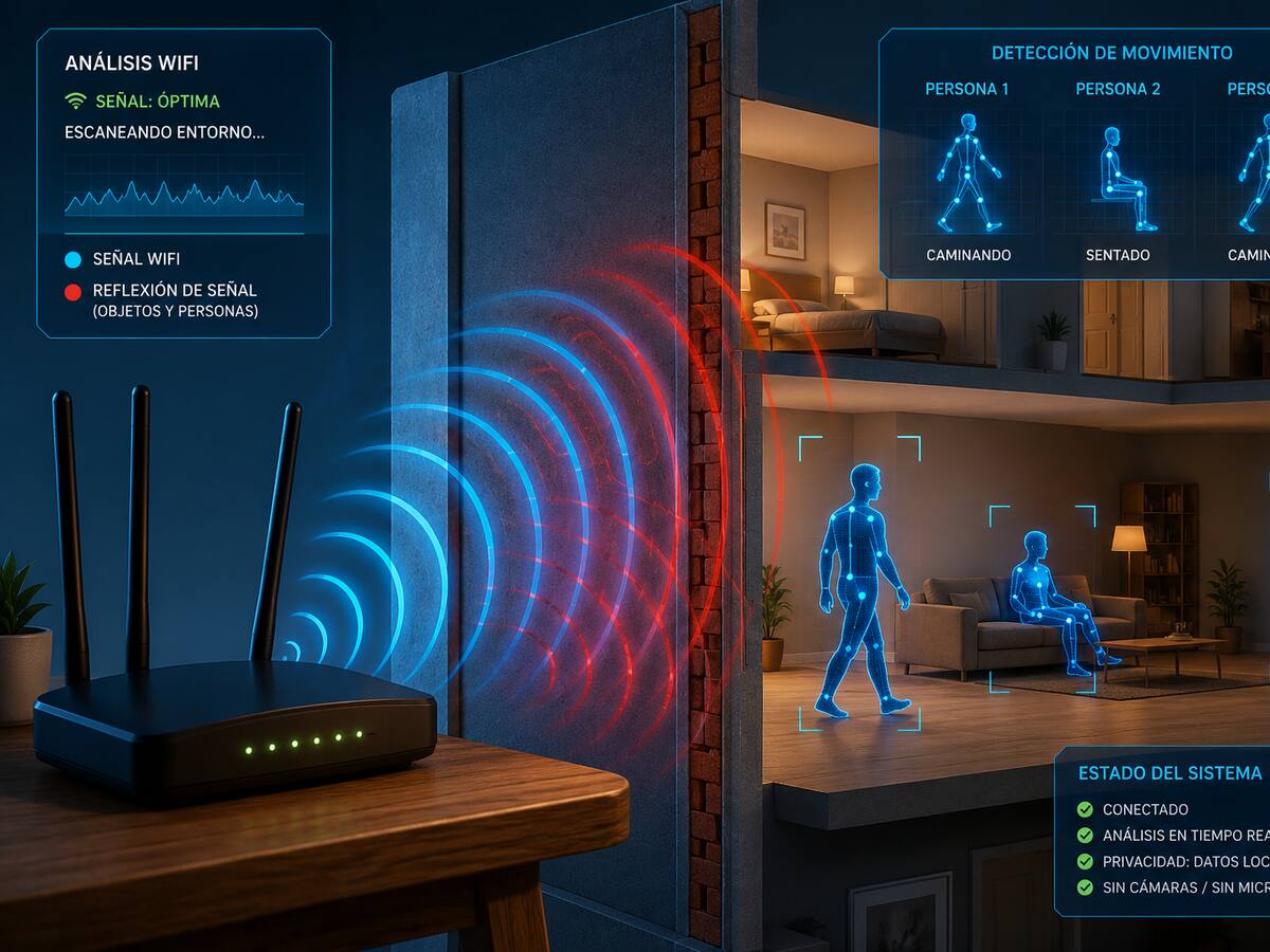 La nueva tecnología que usa señales WiFi para detectar personas detrás de las paredes mediante IA, que ya genera alertas por privacidad
