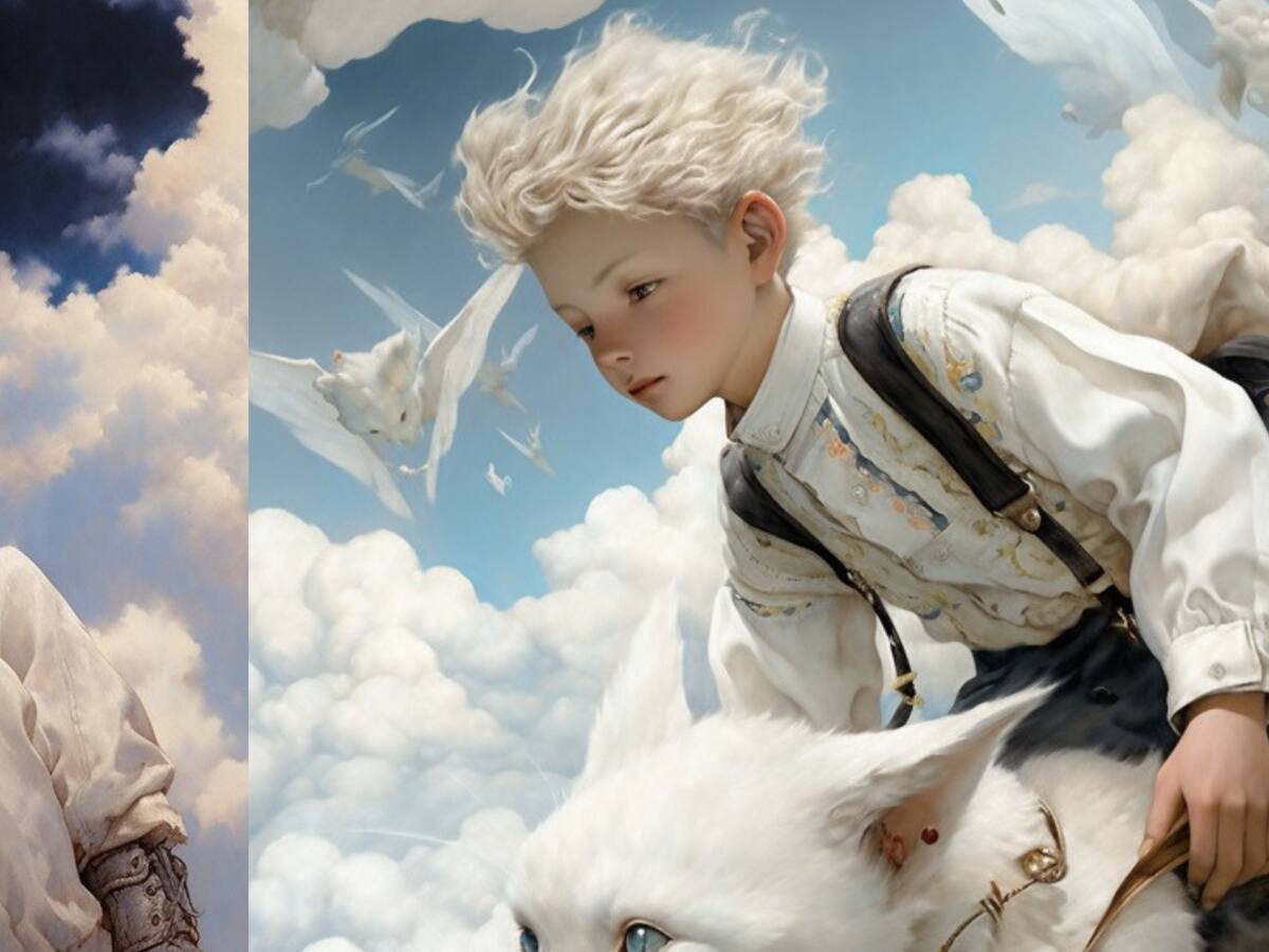 Así se vería "El Principito" volando en las nubes según una inteligencia artificial