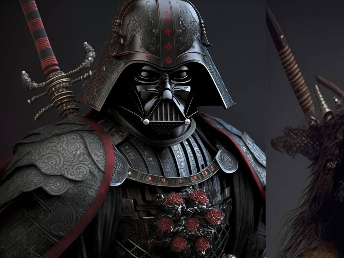 Cómo se verían los personajes de "Star Wars" en el estilo samurai según una inteligencia artificial
