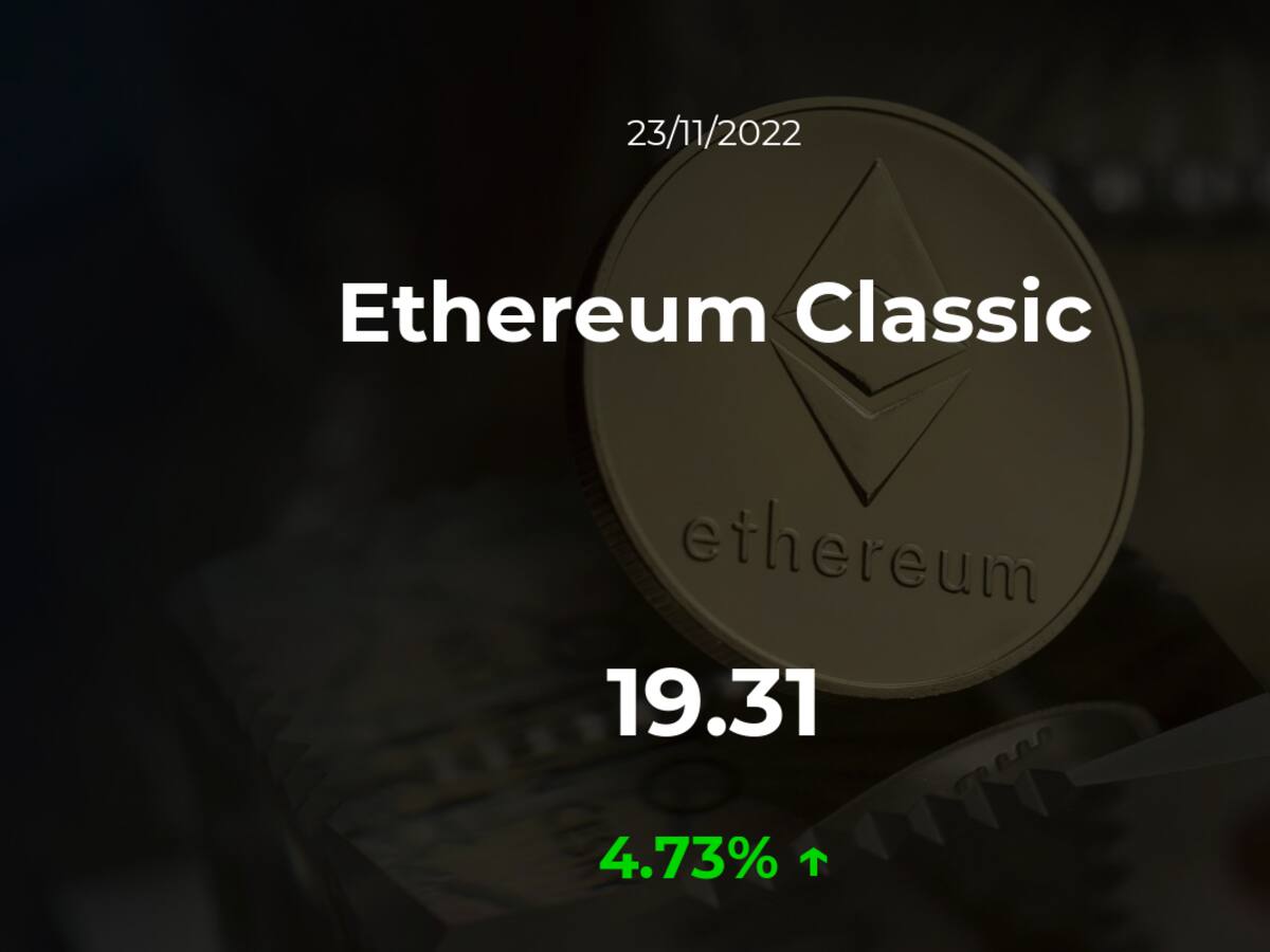Precio del Ethereum Classic del 23 de noviembre