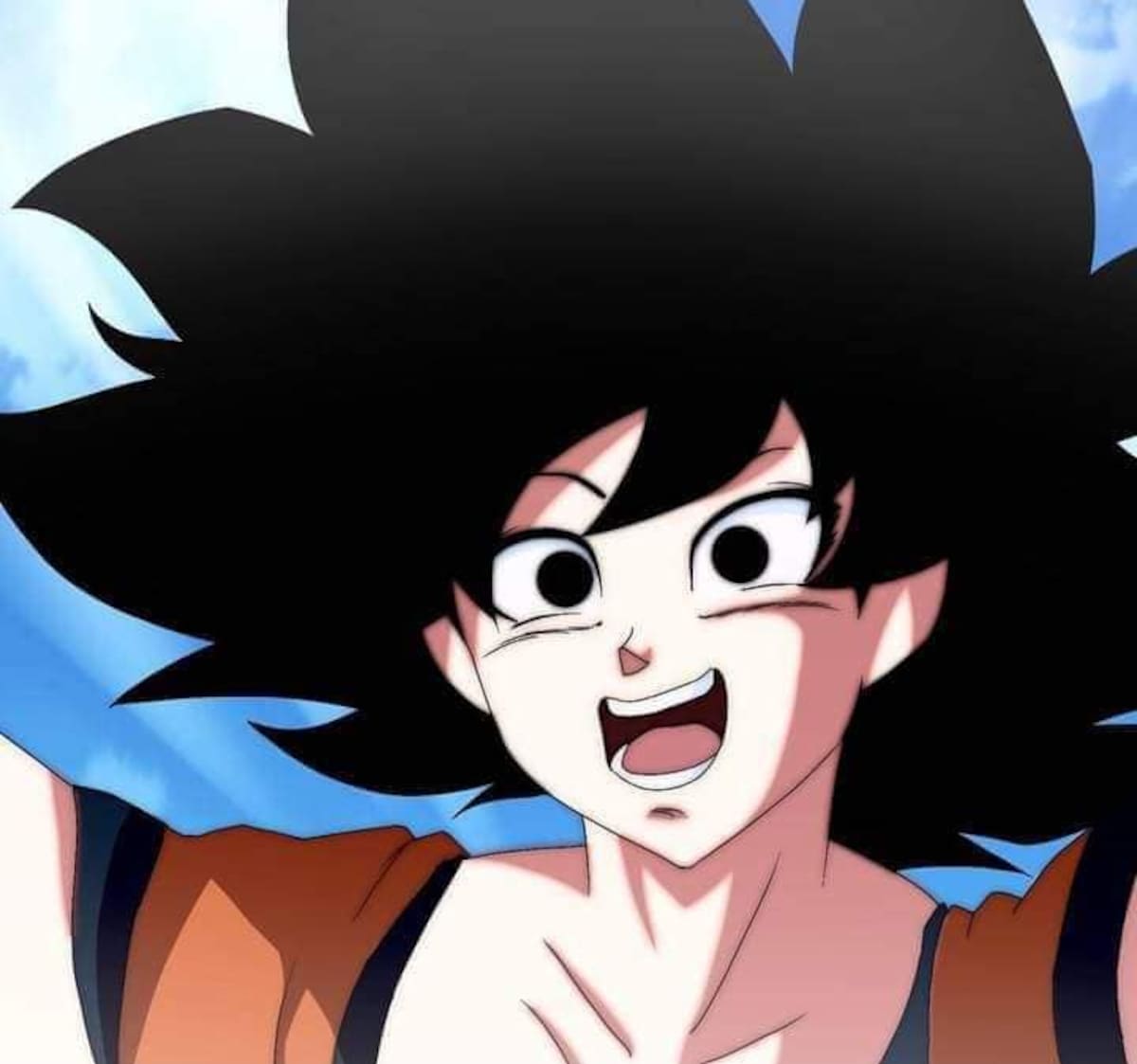 Gokú en versión femenina según una IA