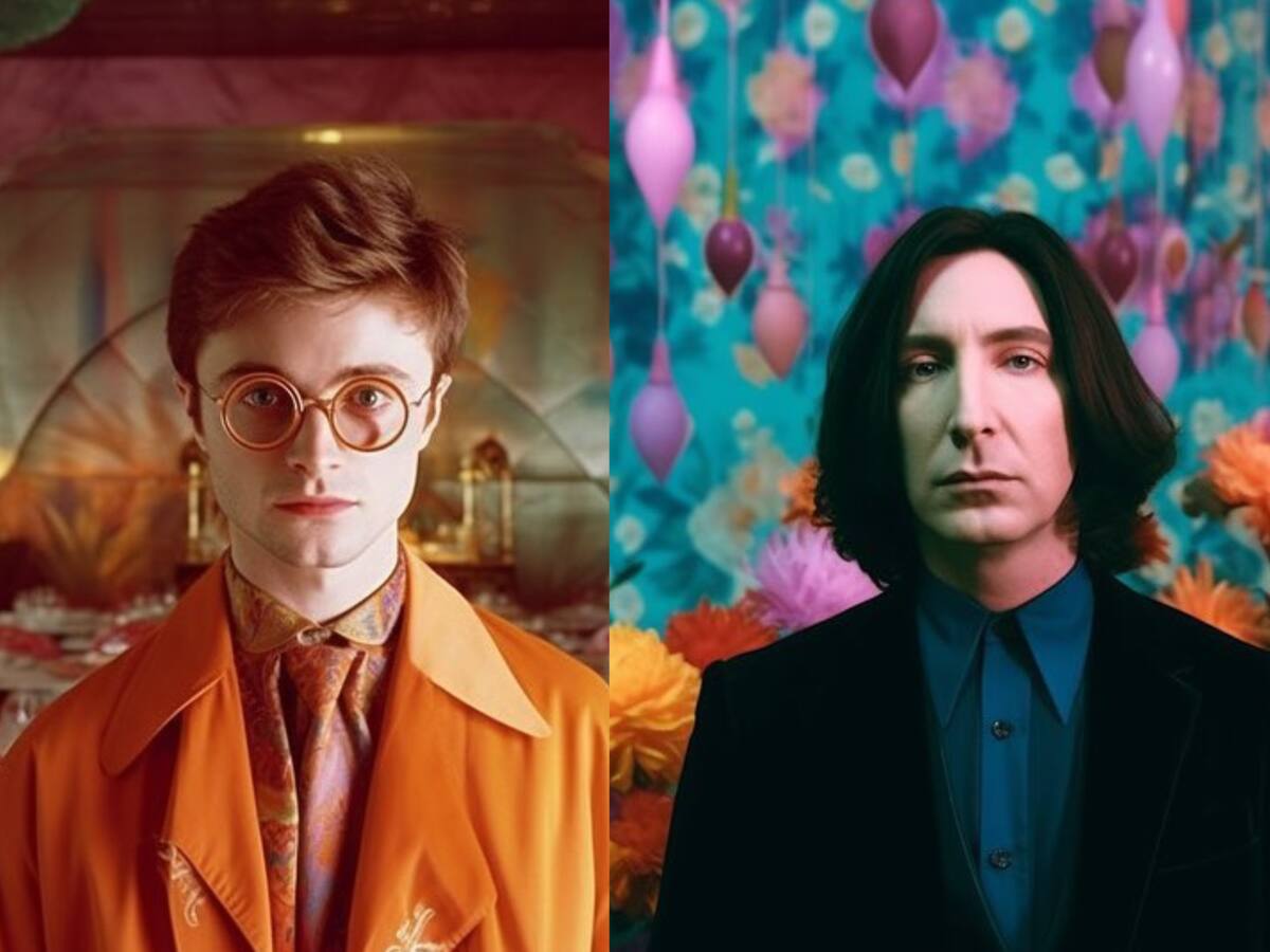 "Harry Potter dirigda por Wes Anderson": Así se verían Daniel Radclife y otros personajes según una IA