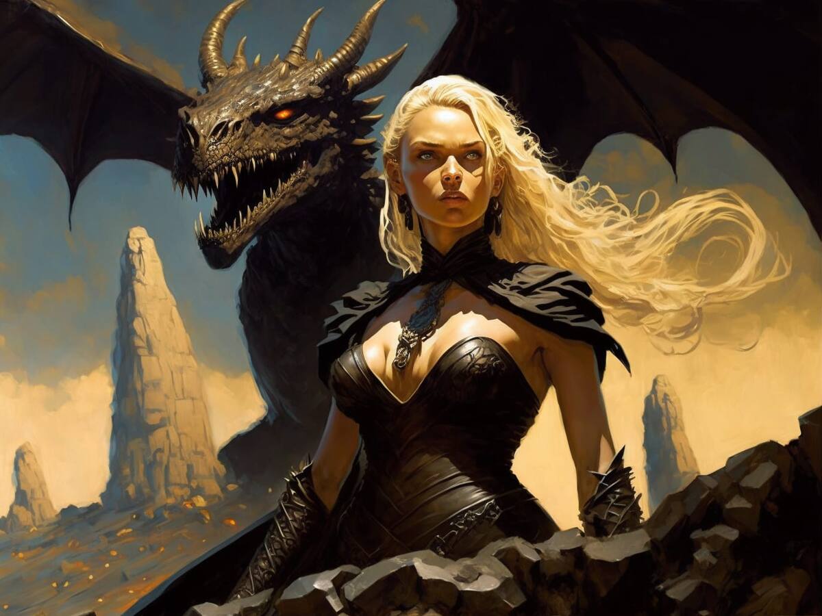 Así se vería una adaptación de Game of Thrones con el estilo de Frank Frazetta, según la inteligencia artificial