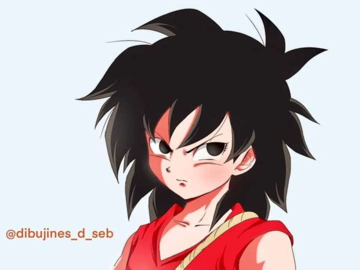 El aspecto intimidante de Gokú en versión femenina sgún una IA