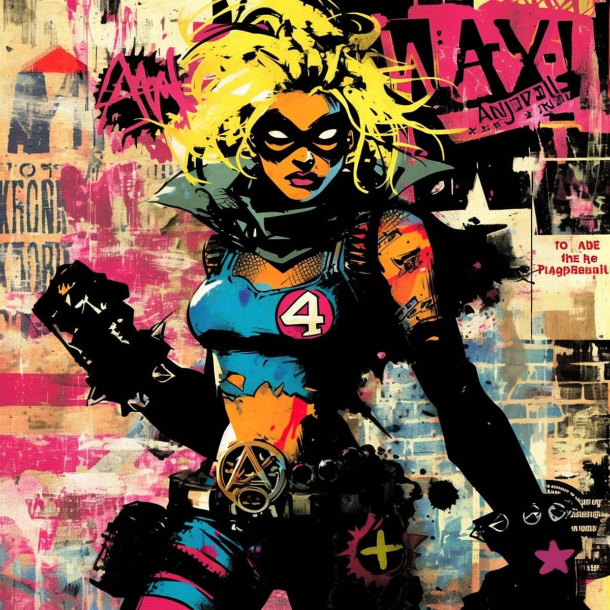 mujer invisible en estilo anarquista según una IA