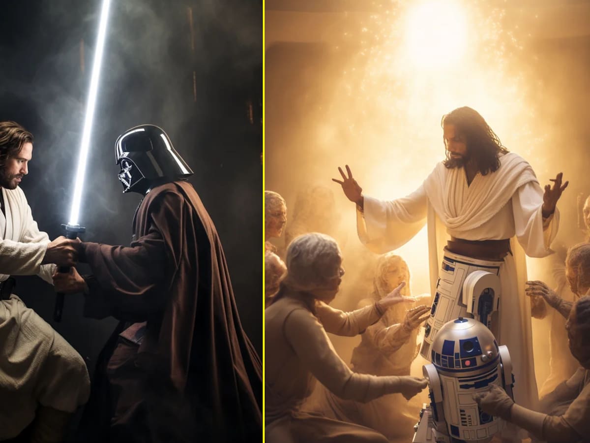 ¿Qué pasaría si Jesucristo fuera un Jedi de Star Wars? Mira estas increíbles imagénes creadas por IA