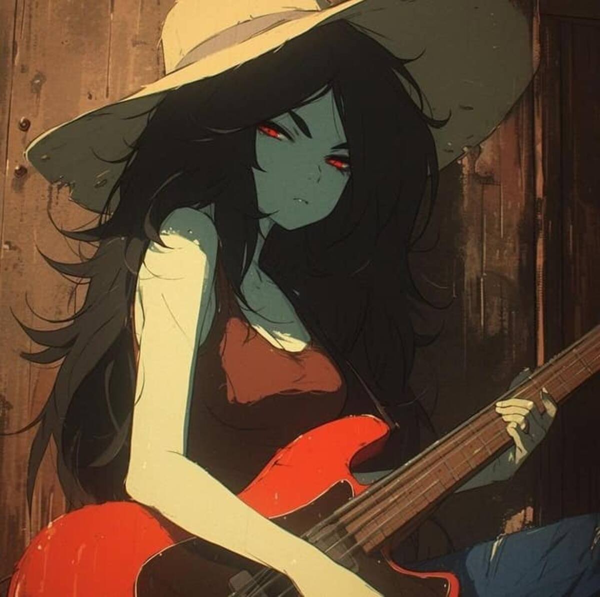 Marceline Abadeer de Hora de Aventura en estilo Ghibli