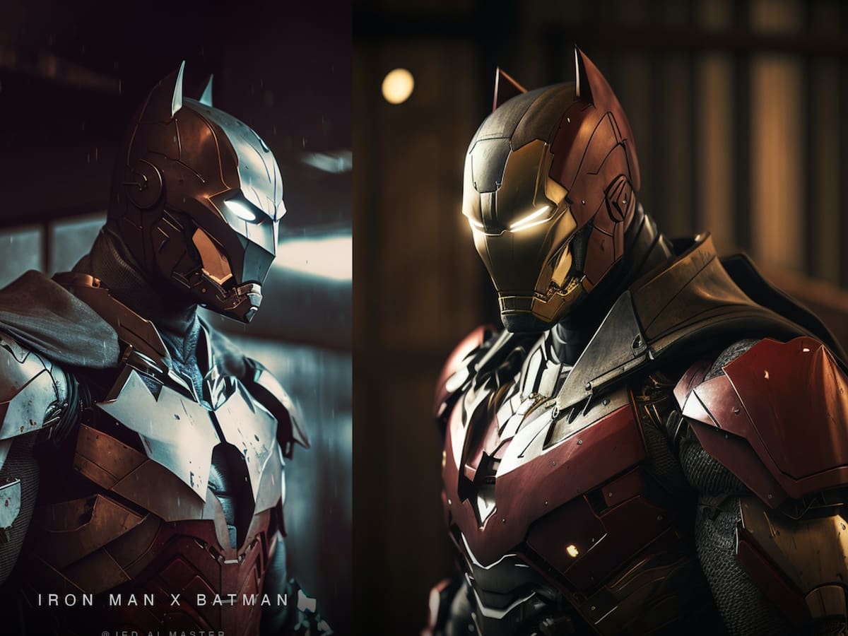 Así se vería la fusión de Iron Man y Batman según una inteligencia artificial